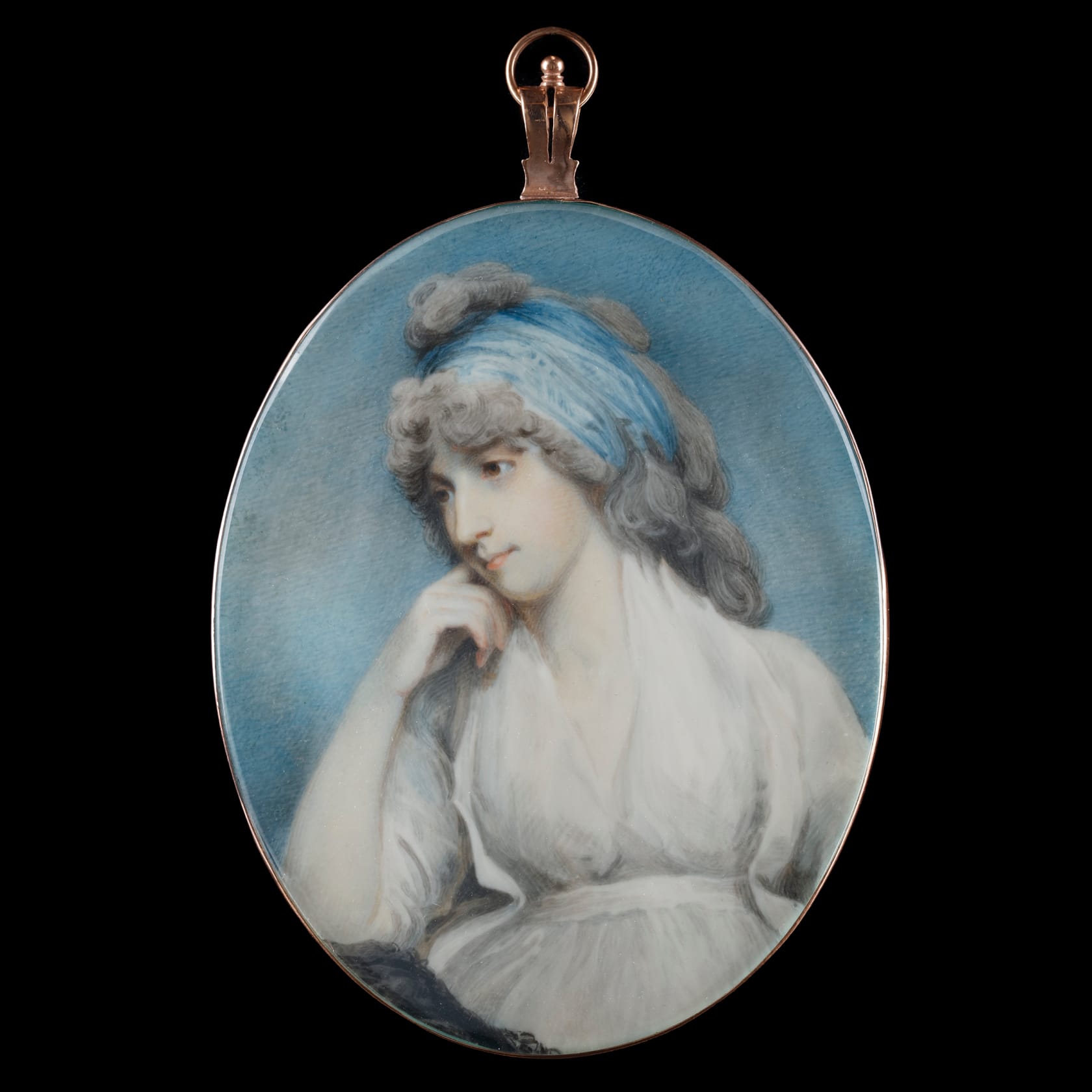 Watercolour Oval, 3 1/2 in (90 mm) high