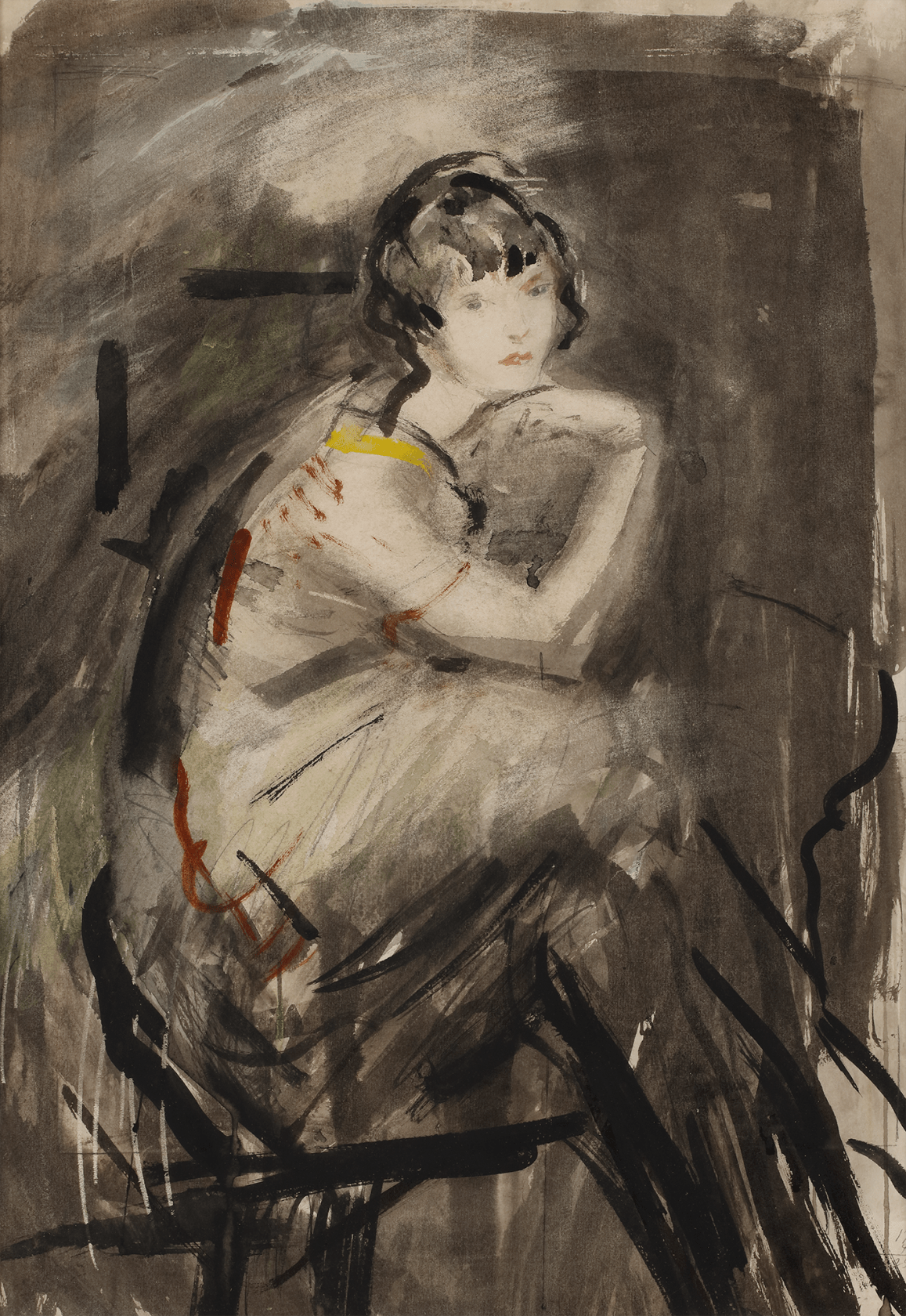 Watercolour on paper 27 3/4 x 19 3/4 in (70.2 x 50.2 cm)