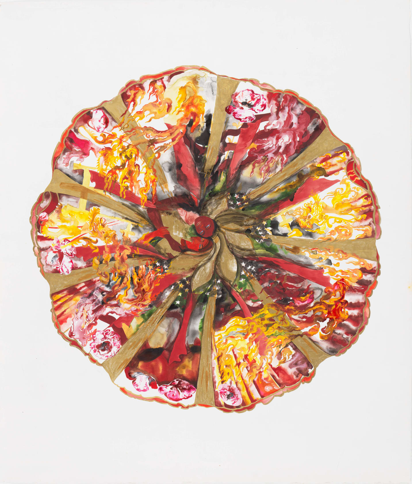 Shahzia Sikander, Gold & Diamond, 2021