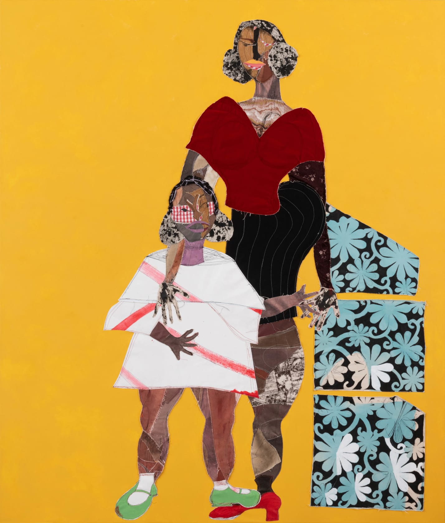 Tschabalala Self, Sisters, 2021