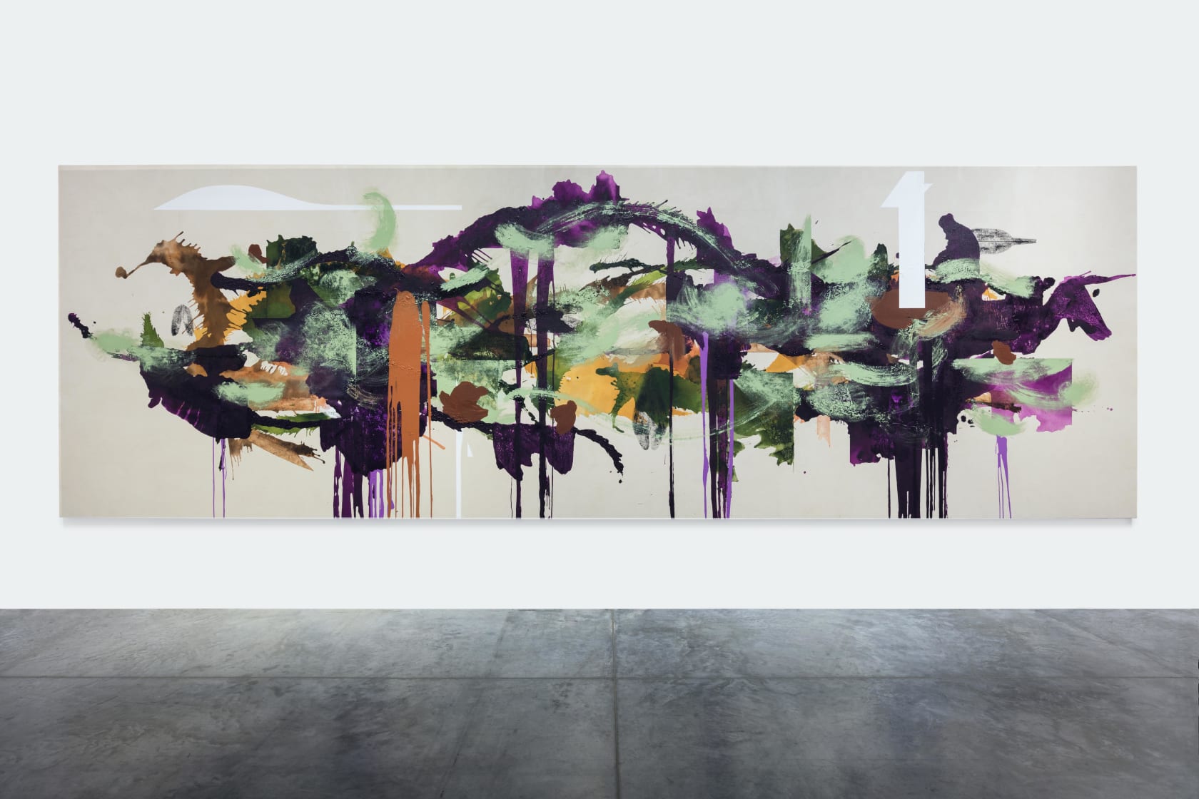 Elizabeth Neel Nightjars and Allies2019 Acrylic on canvas 200.7 x 617.2 cm 79 x 243 in