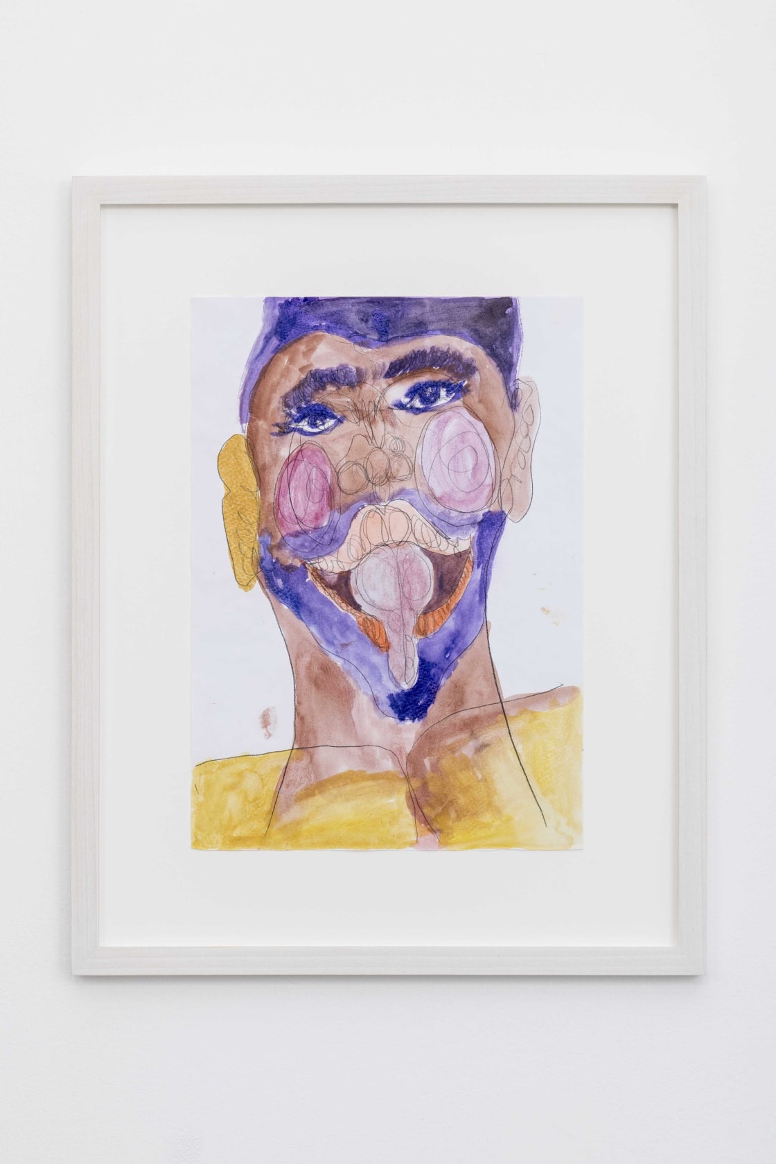 Tschabalala Self, Man with Tongue, 2018