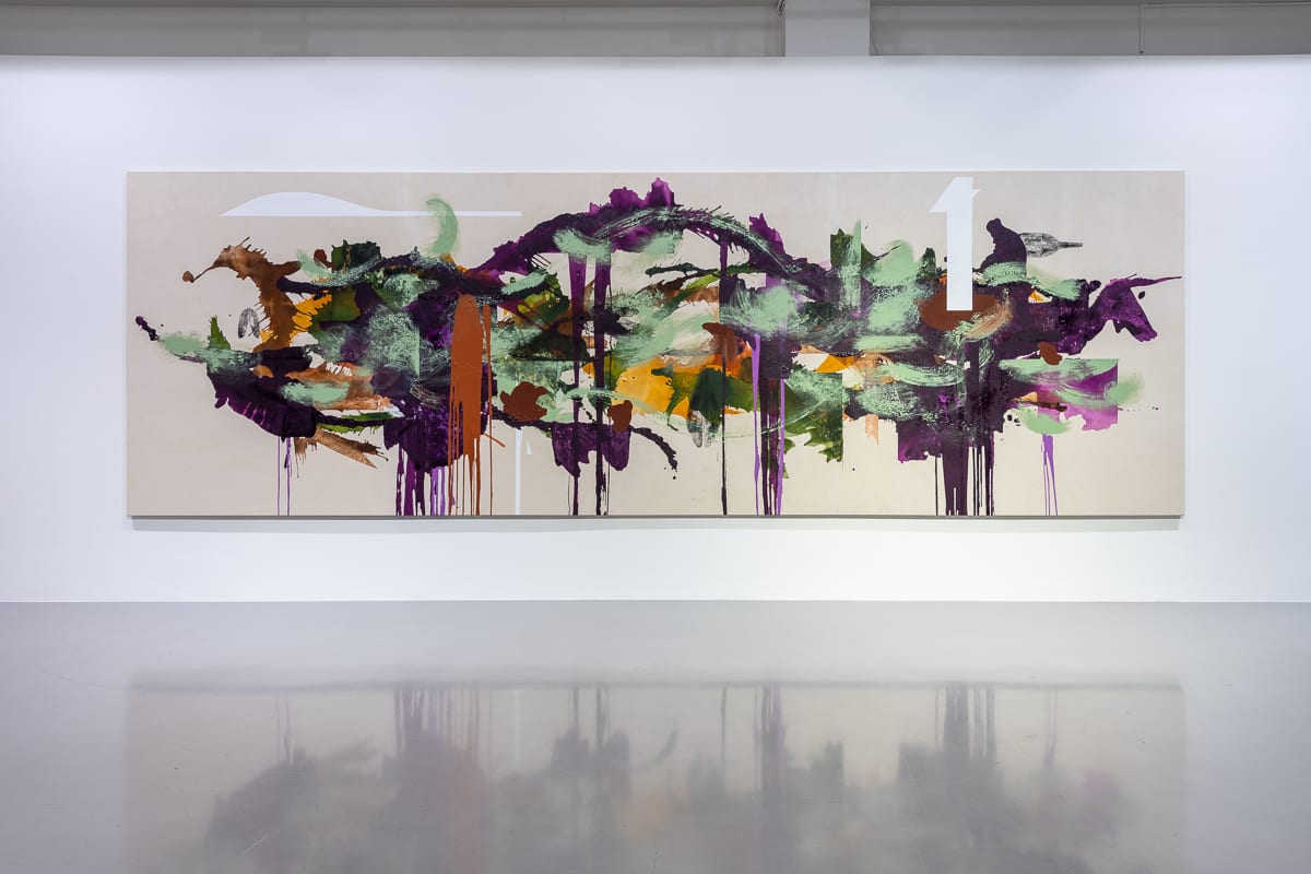 Elizabeth Neel Nightjars and Allies2019 Acrylic on canvas 200.7 x 617.2 cm 79 x 243 in