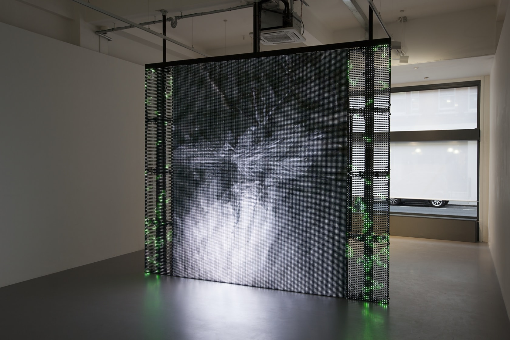Philippe Parreno, With a Rhythmic Instinction to be Able to Travel Beyond Existing Forces of Life (Green, Rule#1), 2014
