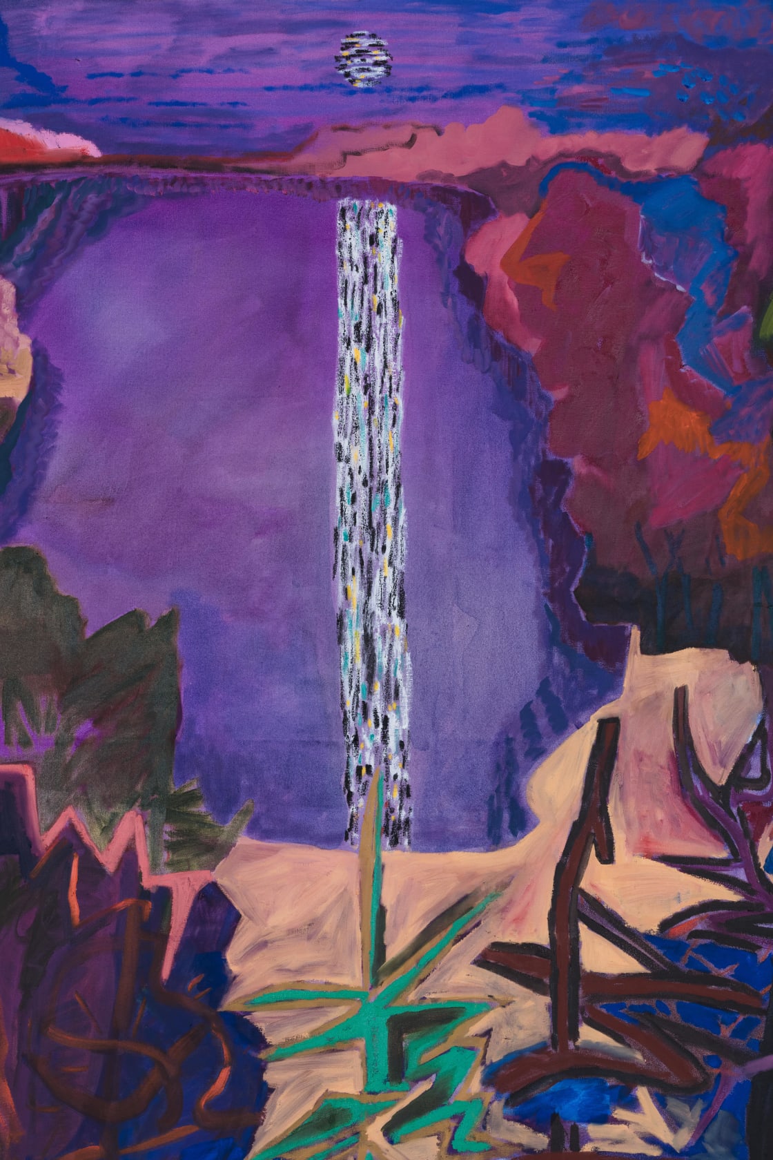Shara Hughes Your Hidden Thorns2019 Oil, acrylic can dye on canvas 172.7 x 152.4 x 4.4 cm 68 x 60...