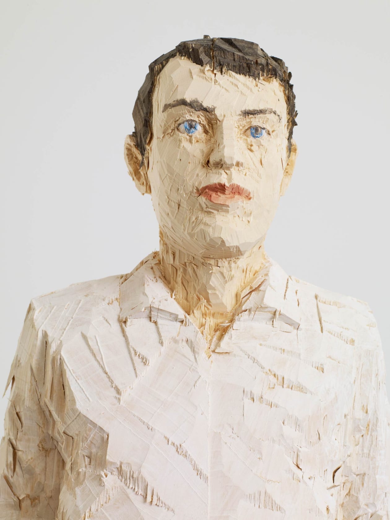 Stephan Balkenhol, Man with White Shirt and Black Trousers, 2013