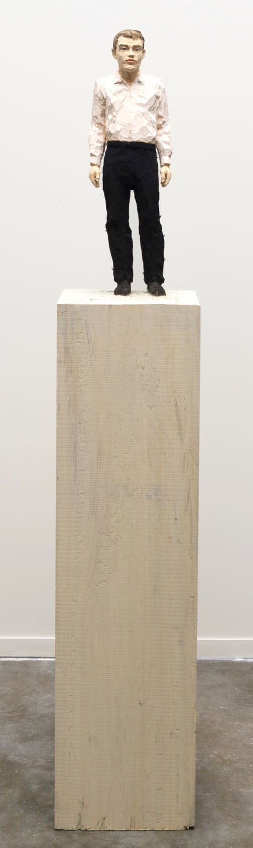 Stephan Balkenhol, Man with White Shirt and Black Trousers, 2015