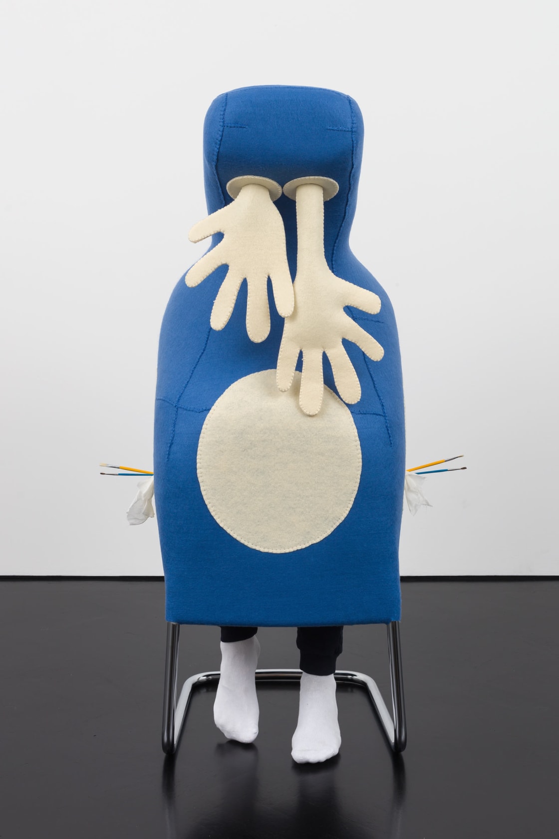 Jonathan Baldock, I'll Be our Mirror, Reflect What You Are (Form Seated as Artist with Ears (Blue)), 2015