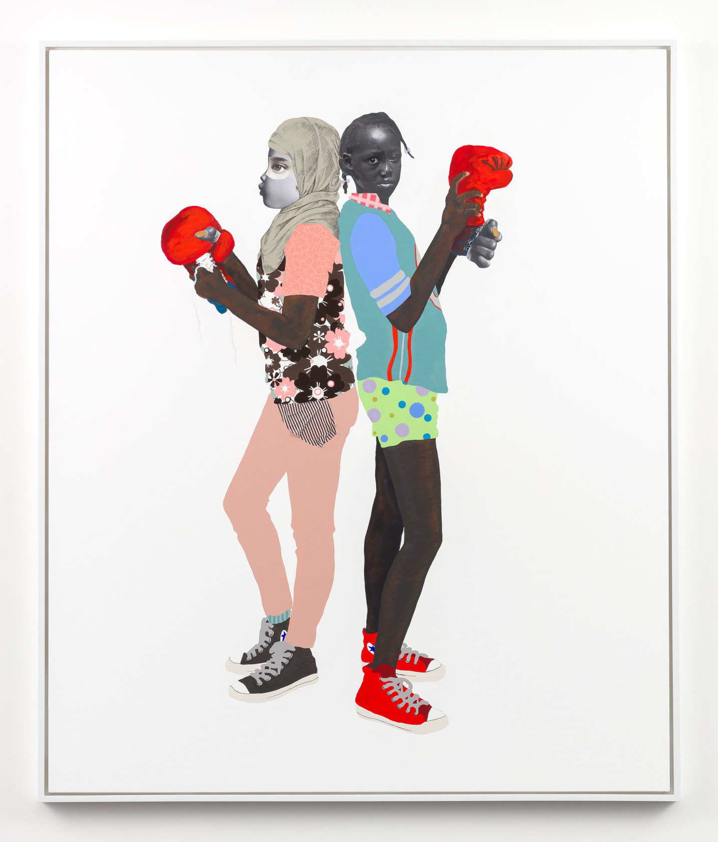 Deborah Roberts Red, white and blue, 2018