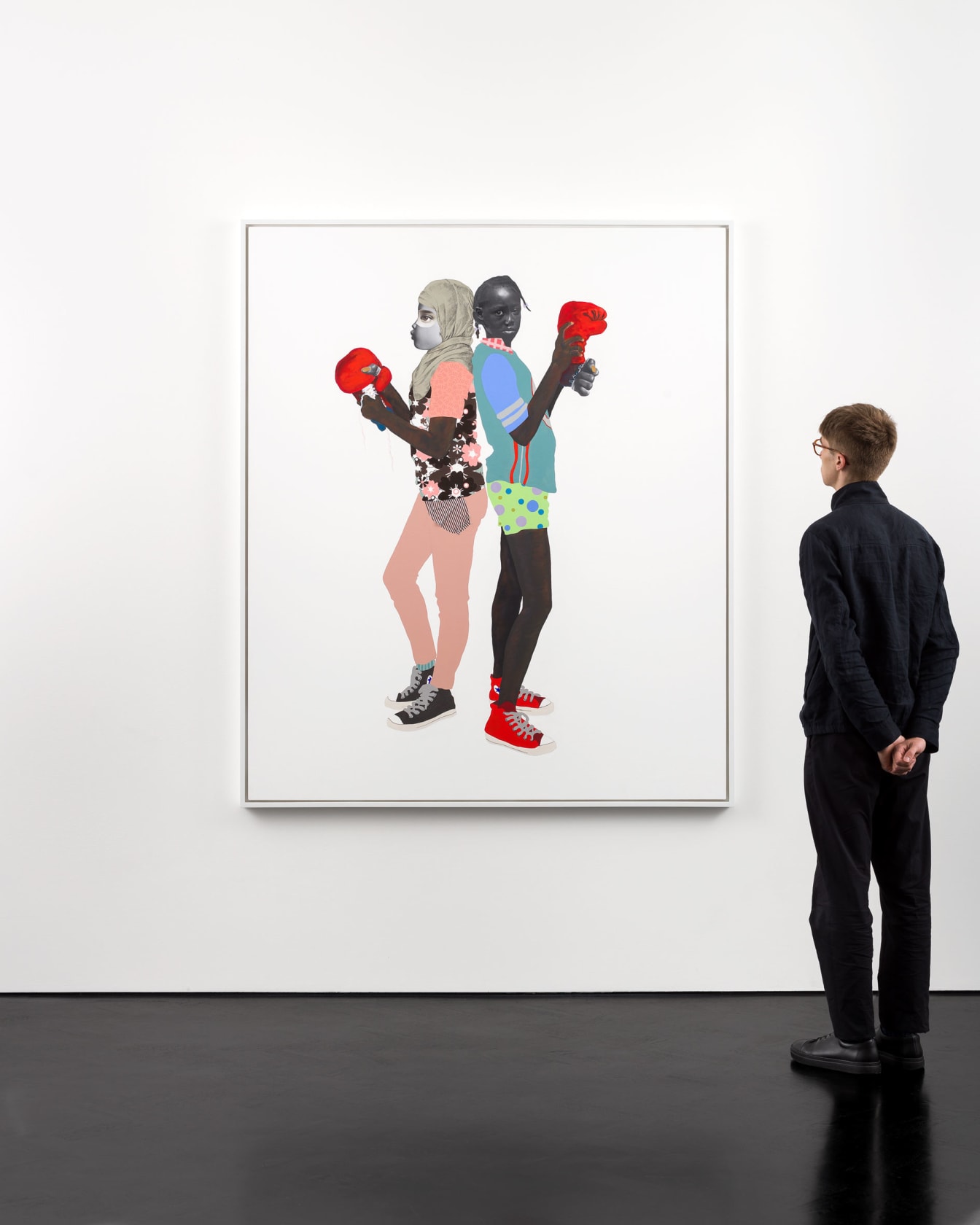 Deborah Roberts Red, white and blue, 2018