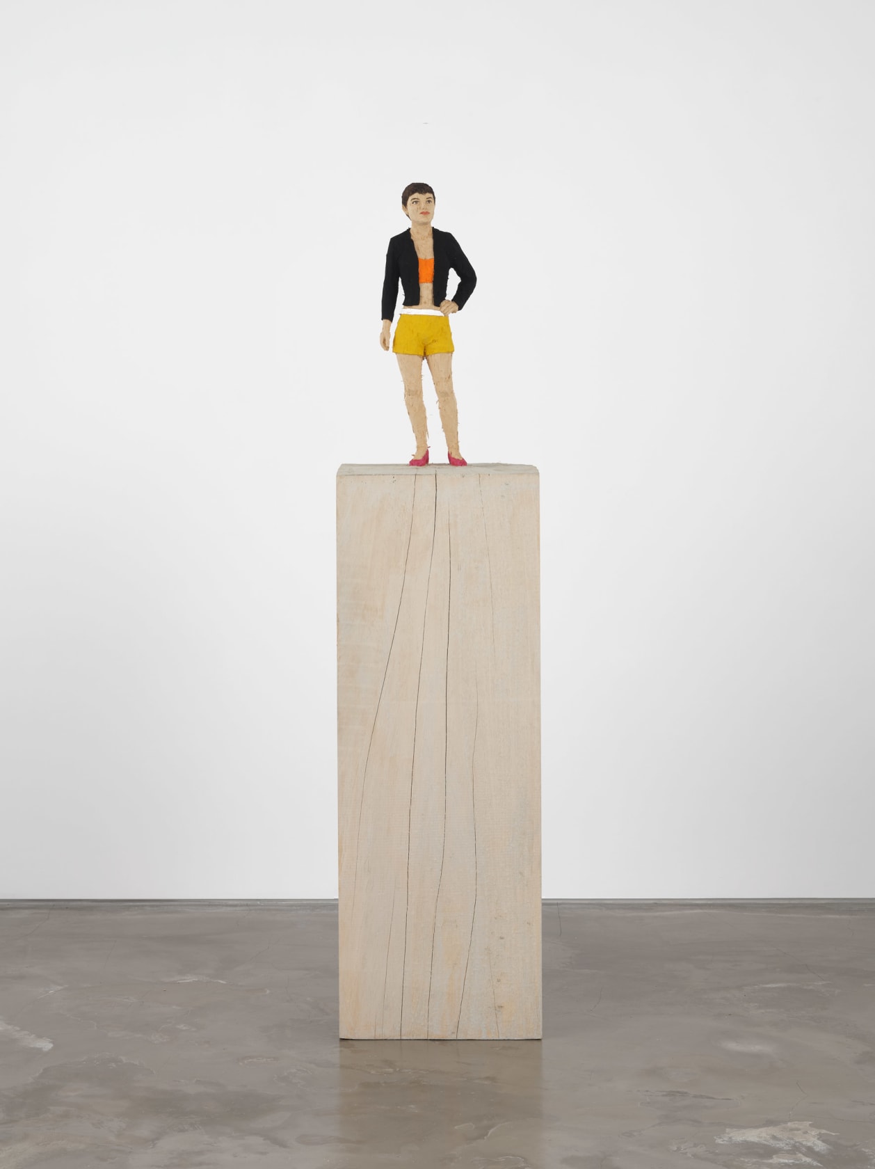 Stephan Balkenhol, Woman in Yellow Shorts, 2019
