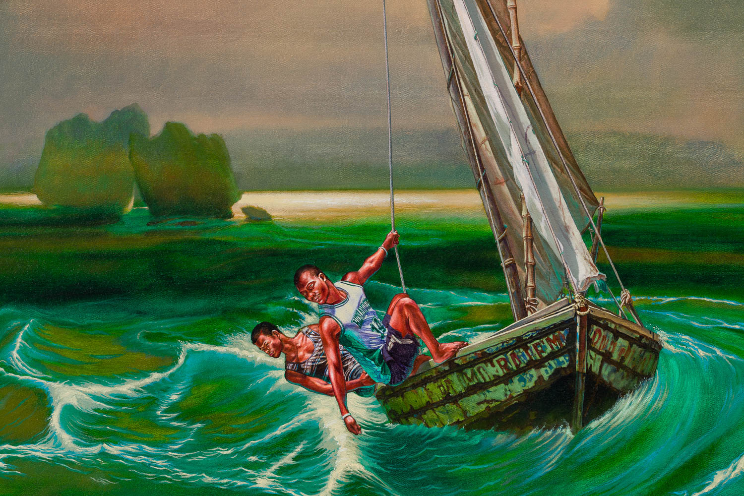 Kehinde Wiley, Fishermen at Sea (Jean-Frantz Laguerre and Andielo Pierre), 2017