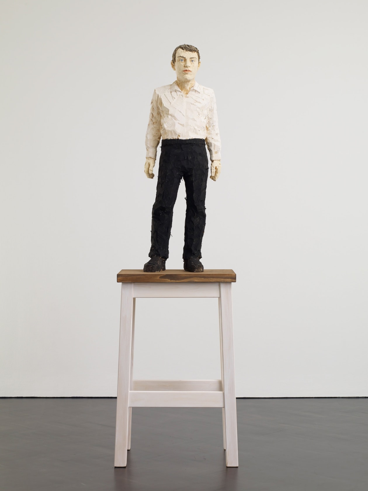 Stephan Balkenhol, Man with White Shirt and Black Trousers, 2013