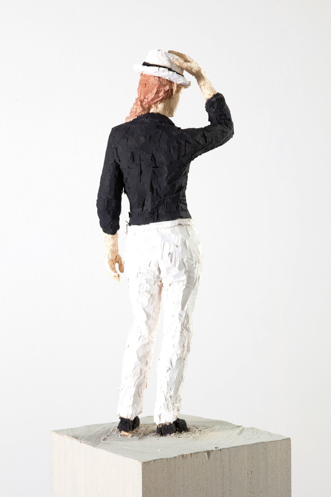 Stephan Balkenhol, Woman with White Hat, 2013