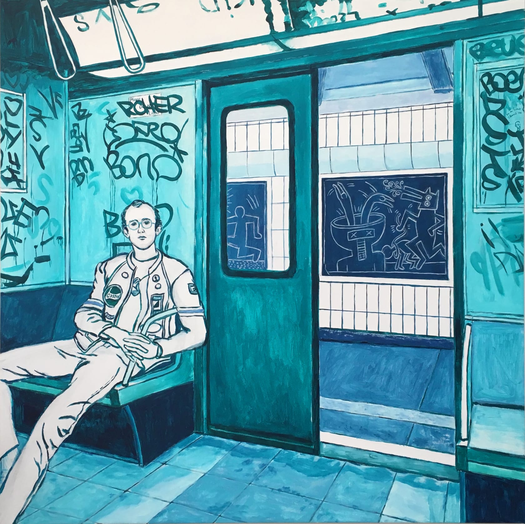 Damian Elwes, Portrait of Keith Haring, 2018