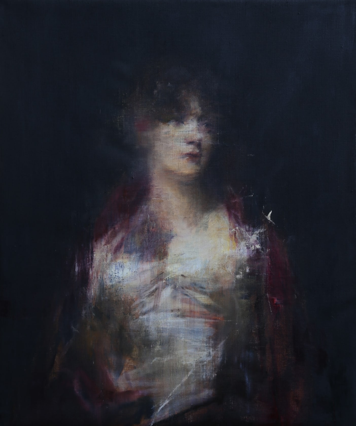Jake Wood-Evans, Portrait of a Woman in Red, after Sir Henry Raeburn, 2016
