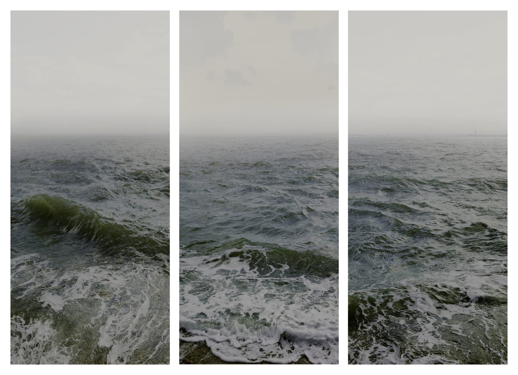 Nadav Kander Water I (Shoeburyness towards Isle of Grain), part 1,2 & 3, 2016