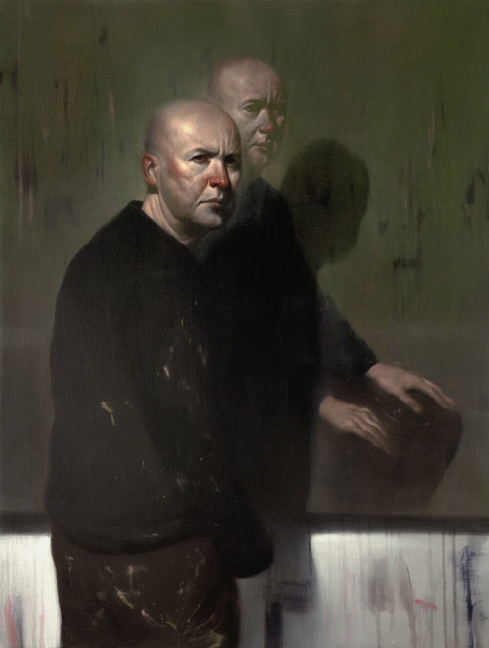 Ken Currie Study (Self portrait with self portrait) , 2012