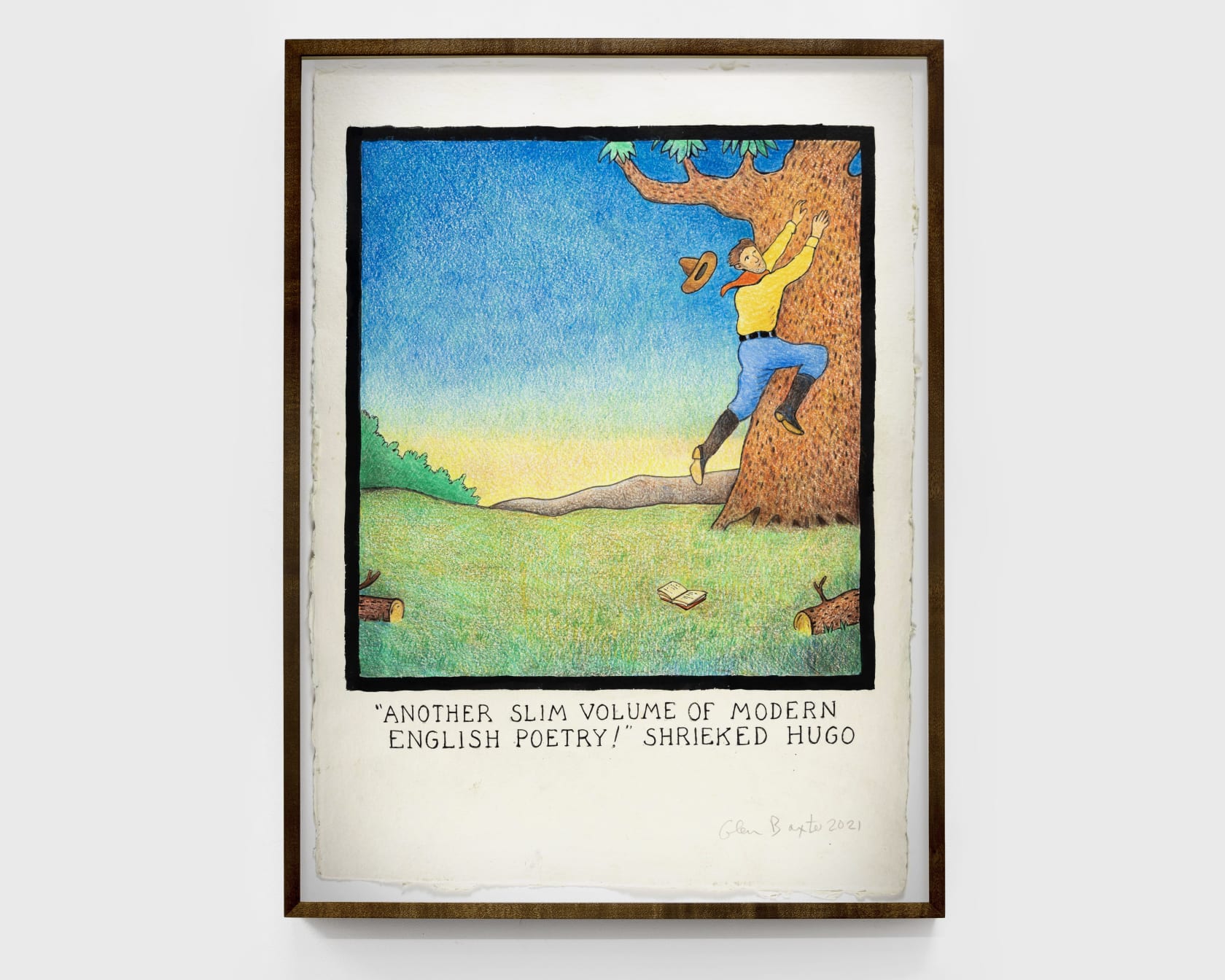 Glen Baxter 'Another Slim Volume of Modern English Poetry!' Shrieked Hugo, 2021