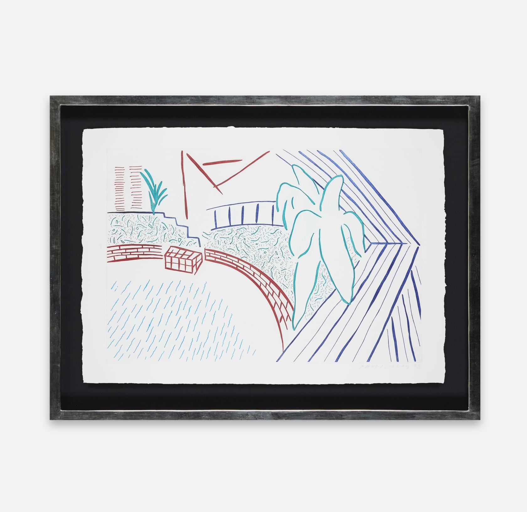 David Hockney, My Pool and Terrace, 1983