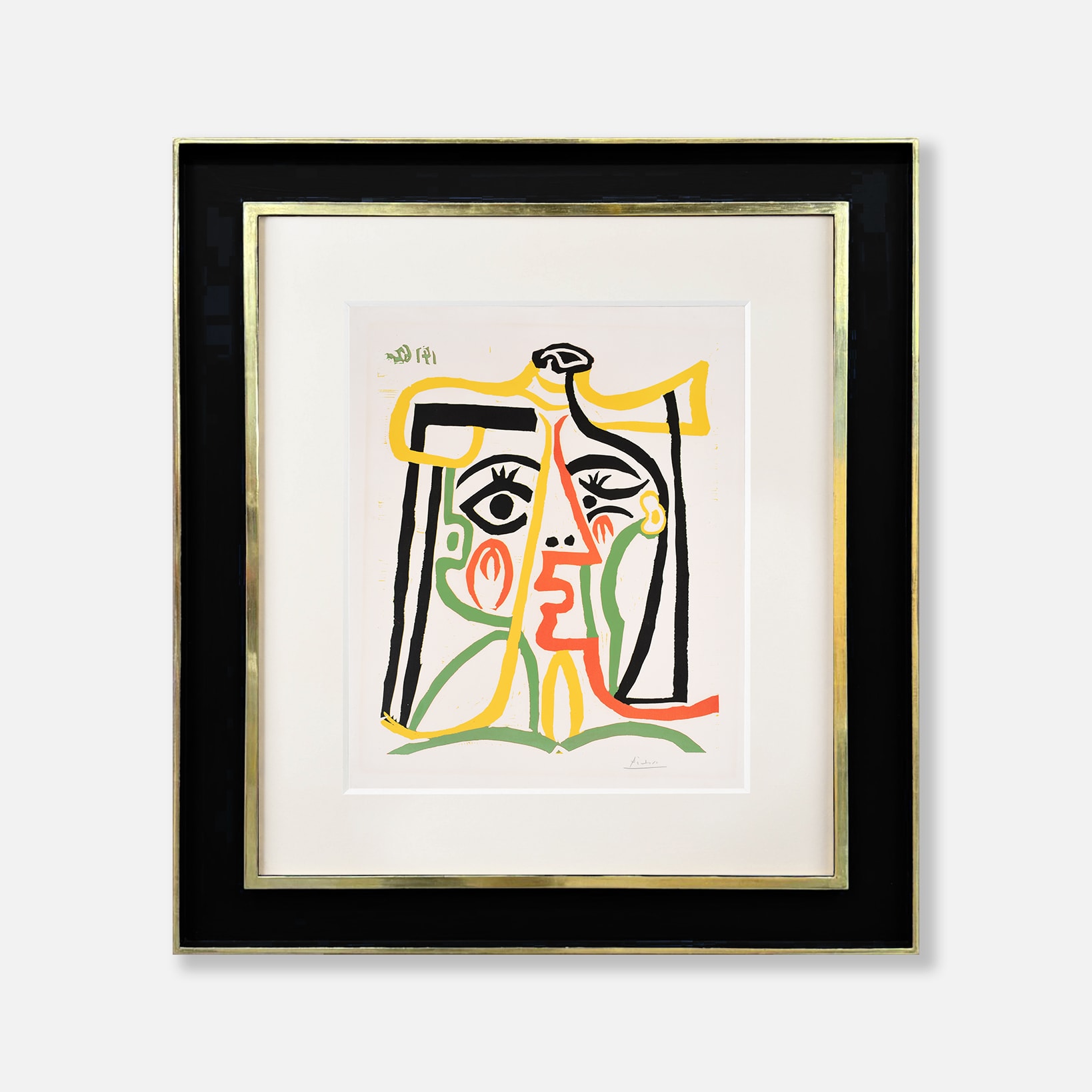 Pablo Picasso, Portrait de Jacqueline au chapeau de paille, c. 1962