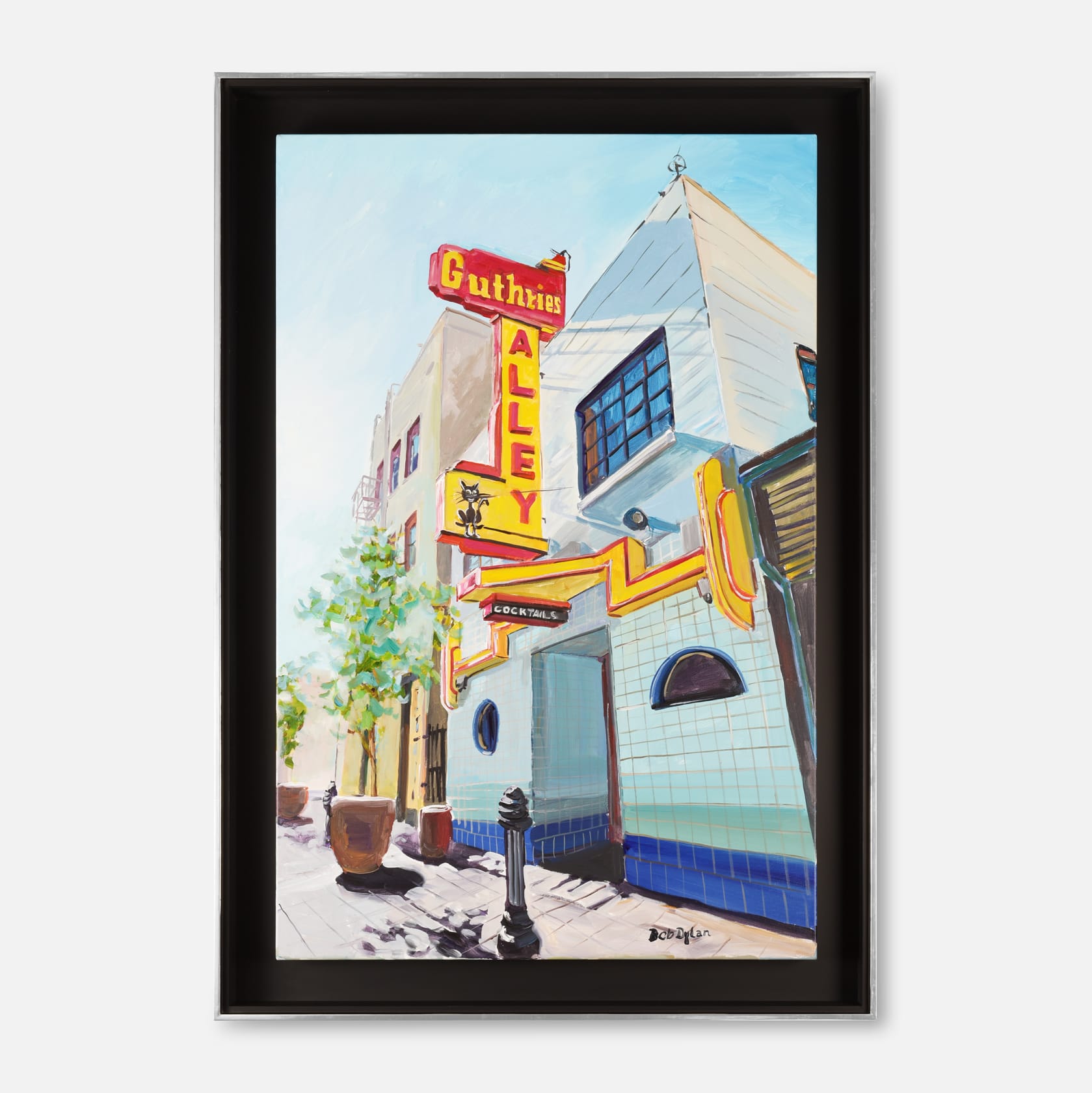 Bob Dylan Original Artwork Guthrie's Alley, Bakersfield