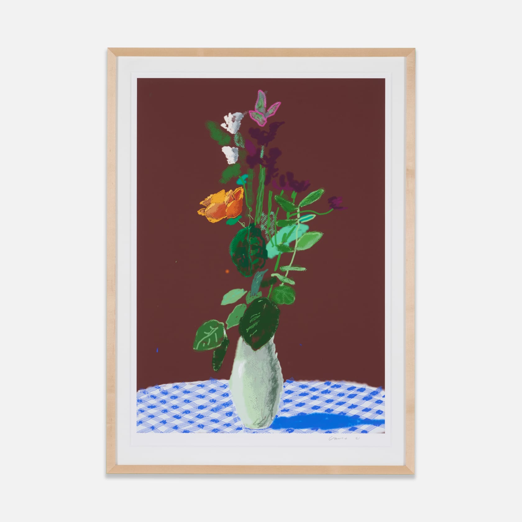 David Hockney, 7th March 2021, More Flowers on a Table , 2021