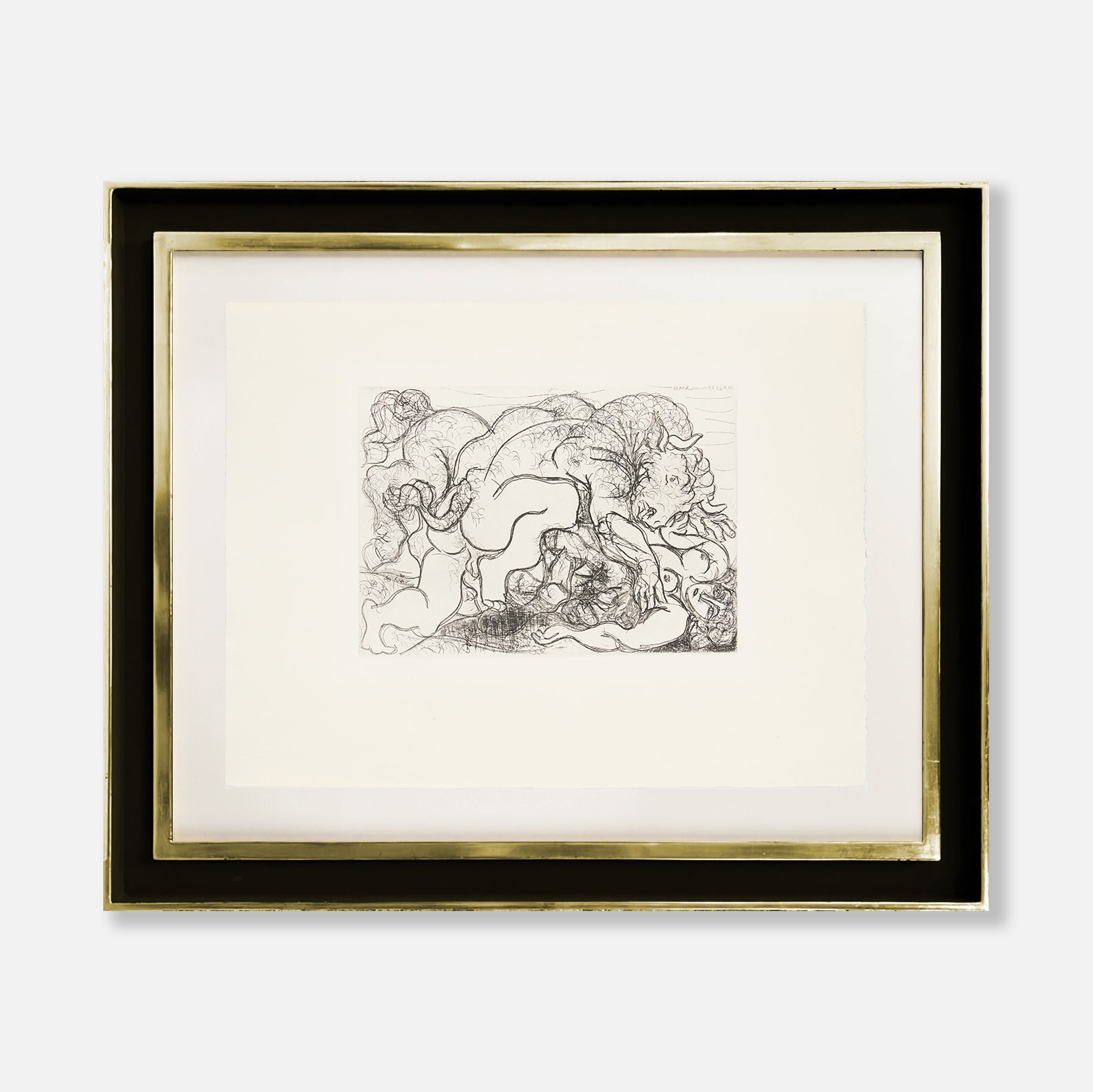 Pablo Picasso, Minotaure attaquant une amazone, 1933–39