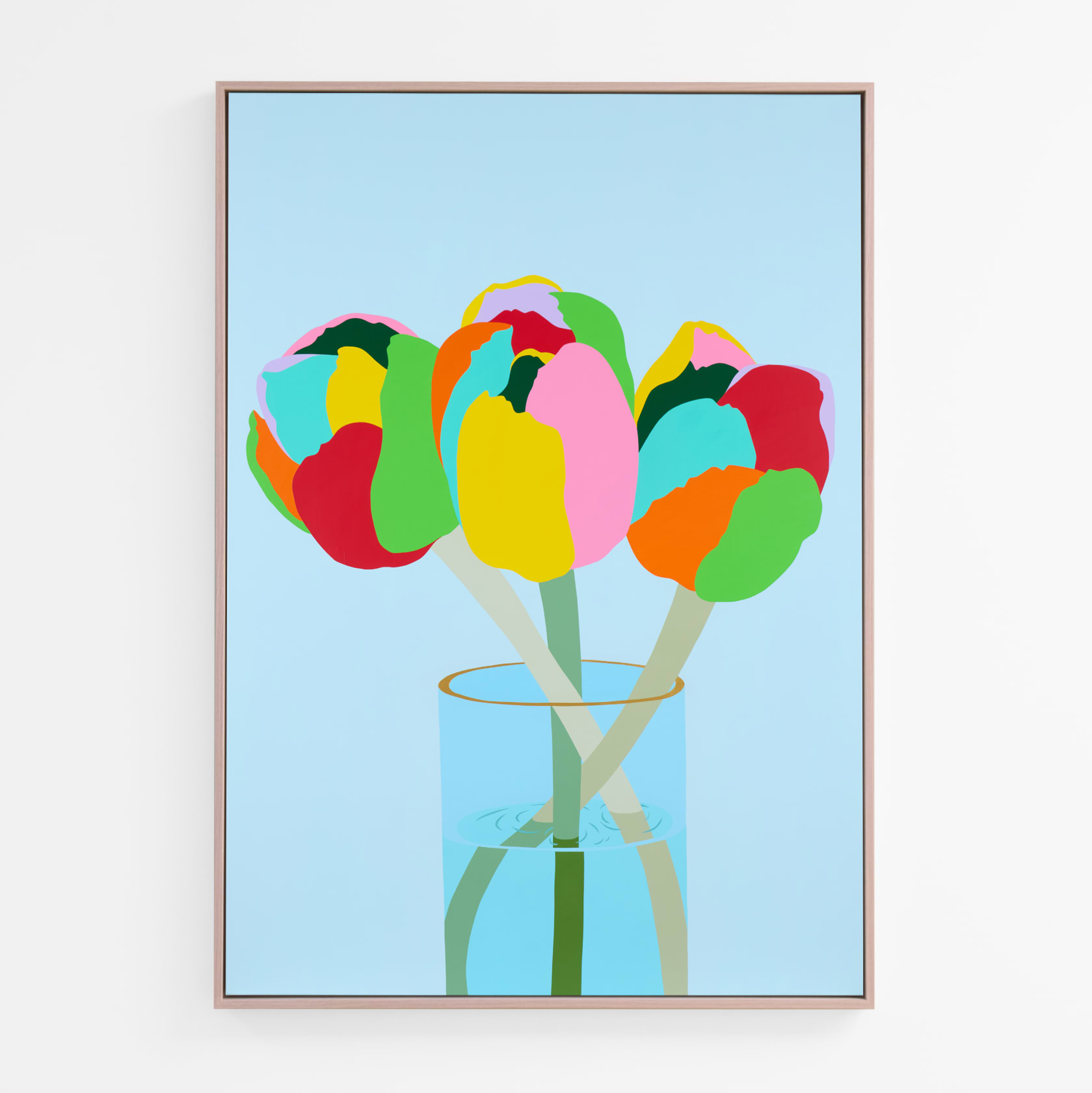 Pedro Paricio, Three Multicolour Tulips, 2024