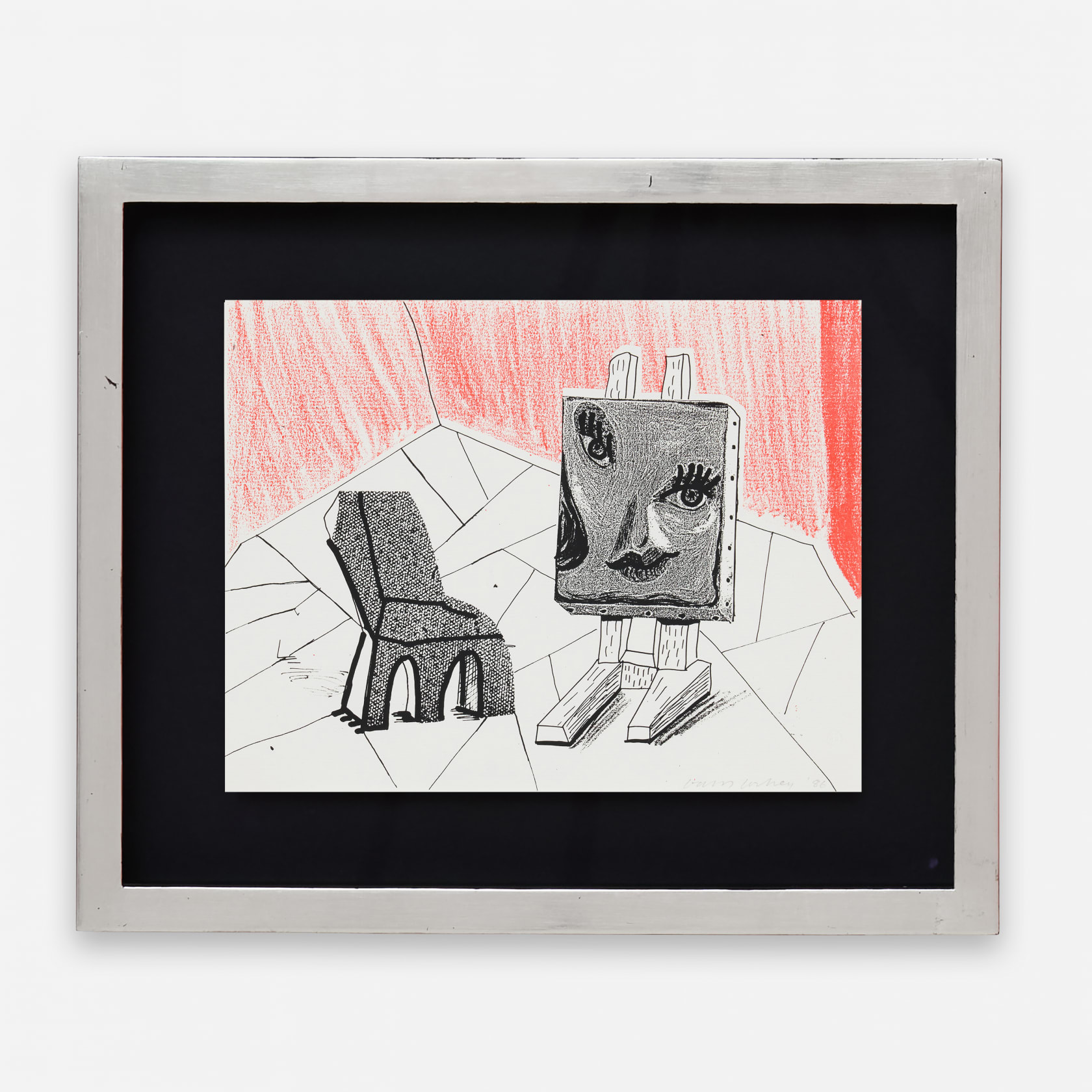 David Hockney, Celia with Chair , 1986