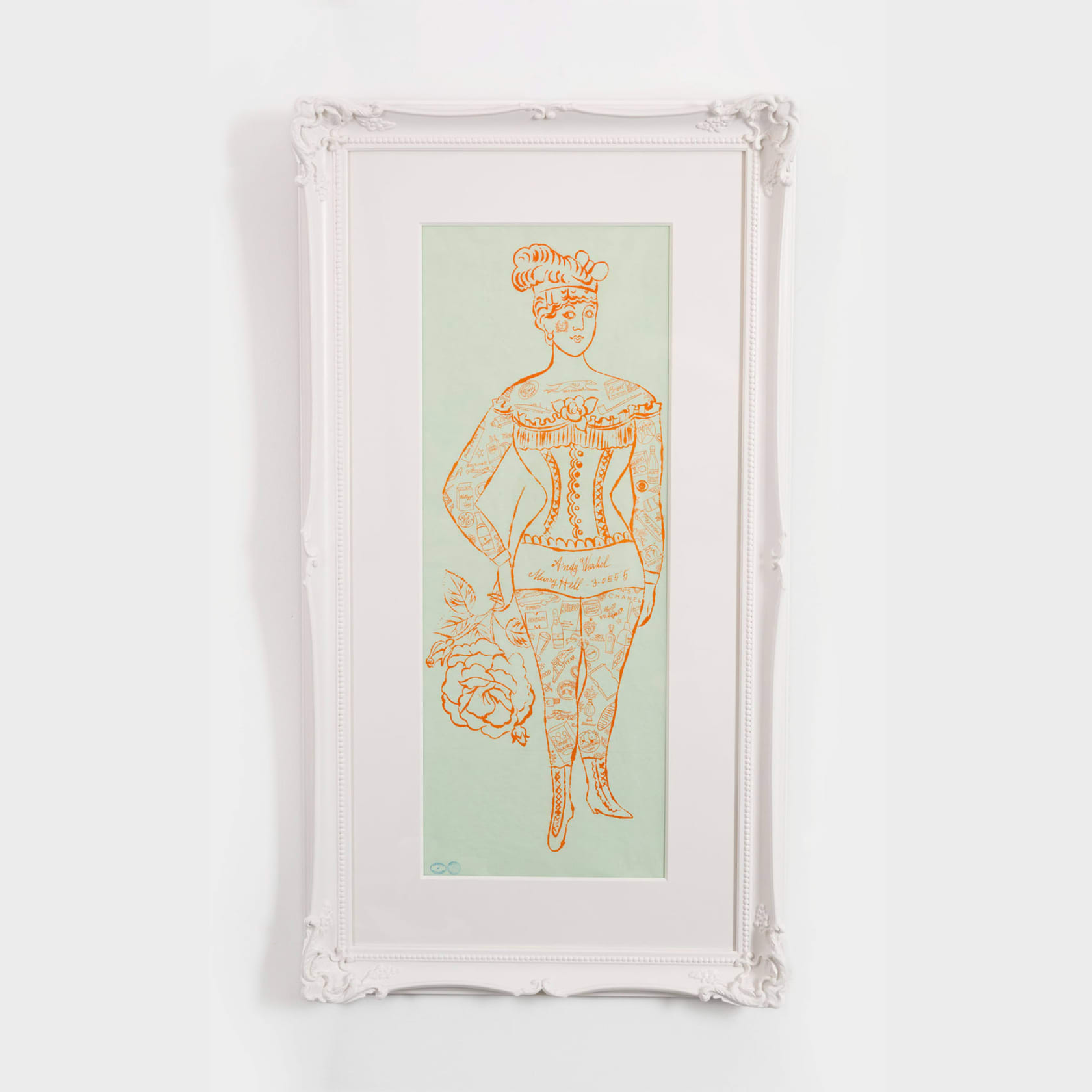 Andy Warhol, Tattooed Woman Holding A Rose, 1955