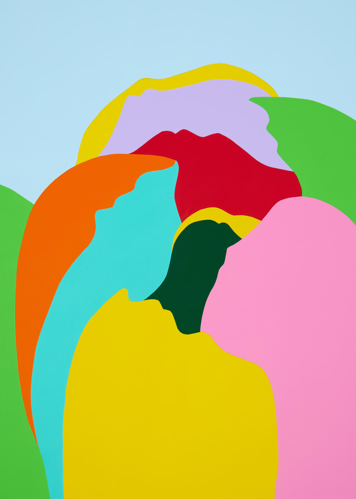Pedro Paricio, Three Multicolour Tulips, 2024