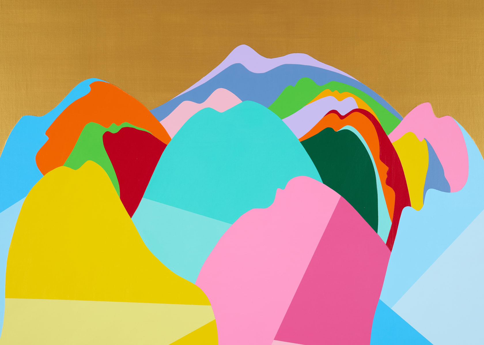 Pedro Paricio Multicolour Tulip Head On Gold