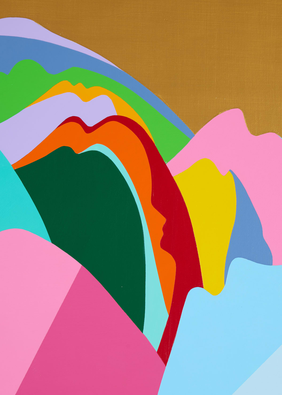 Pedro Paricio Multicolour Tulip Head On Gold