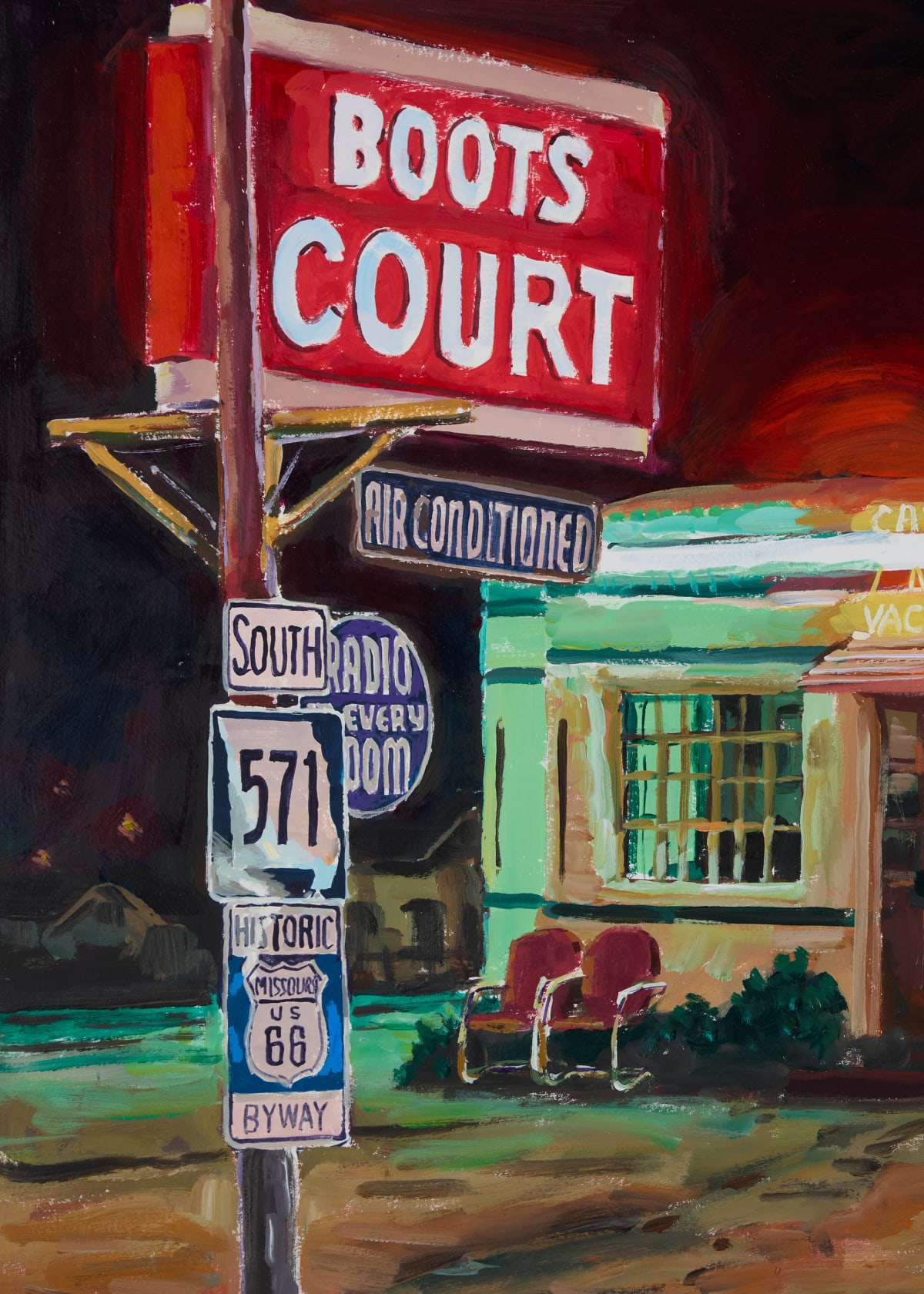 Bob Dylan, Boots Court at Night , 2024