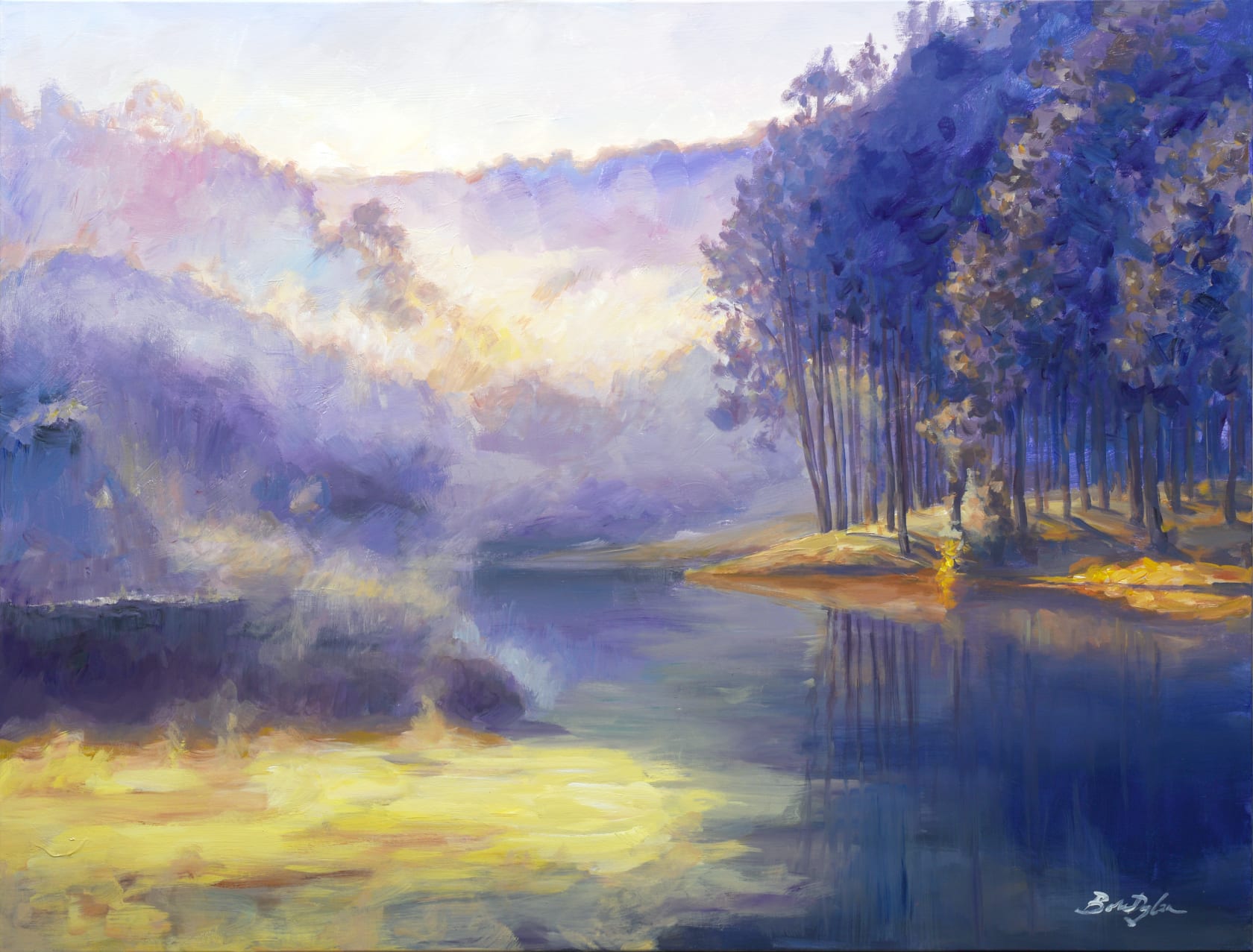 Bob Dylan Original Artwork Misty Lake