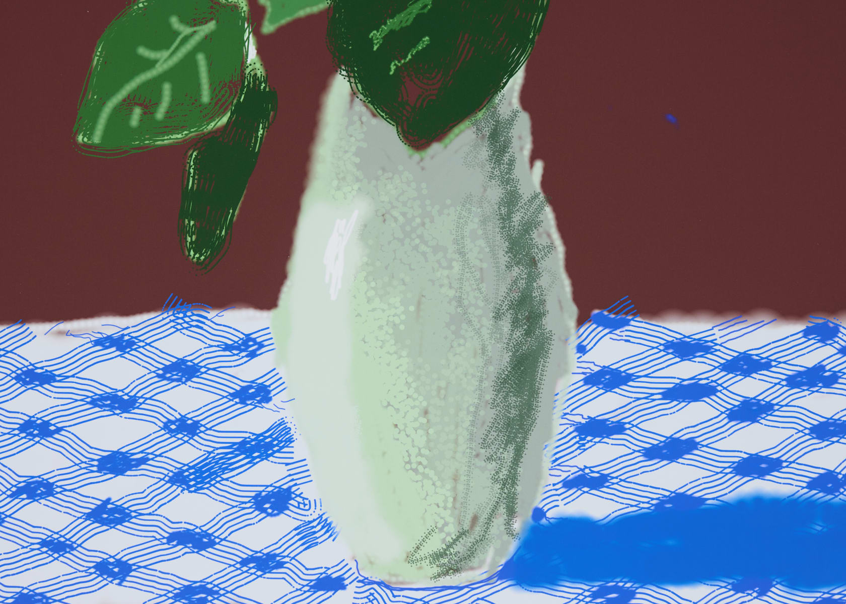 David Hockney, 7th March 2021, More Flowers on a Table , 2021