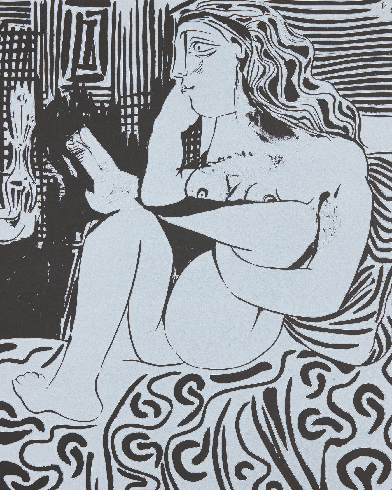 Pablo Picasso, Deux femmes avec un vase à fleurs, 1959–60