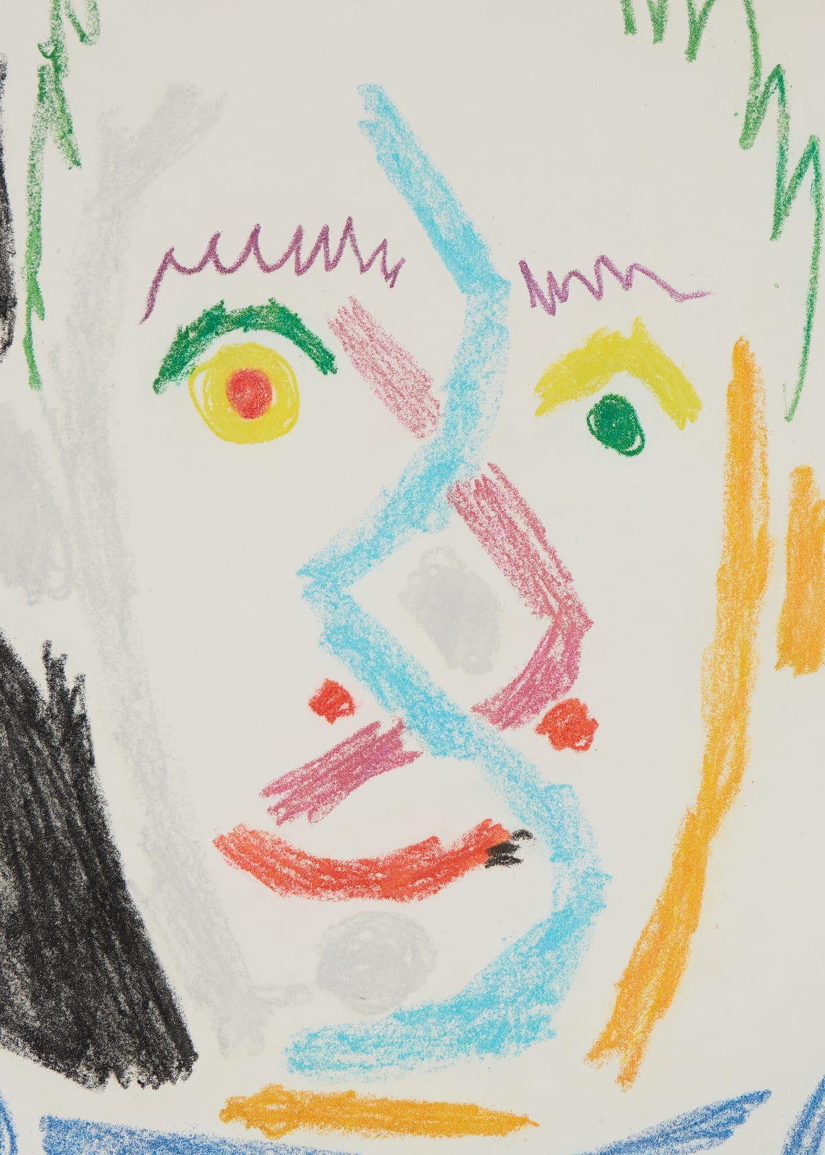 Pablo Picasso, Tête d’homme au maillot rayé, 1964