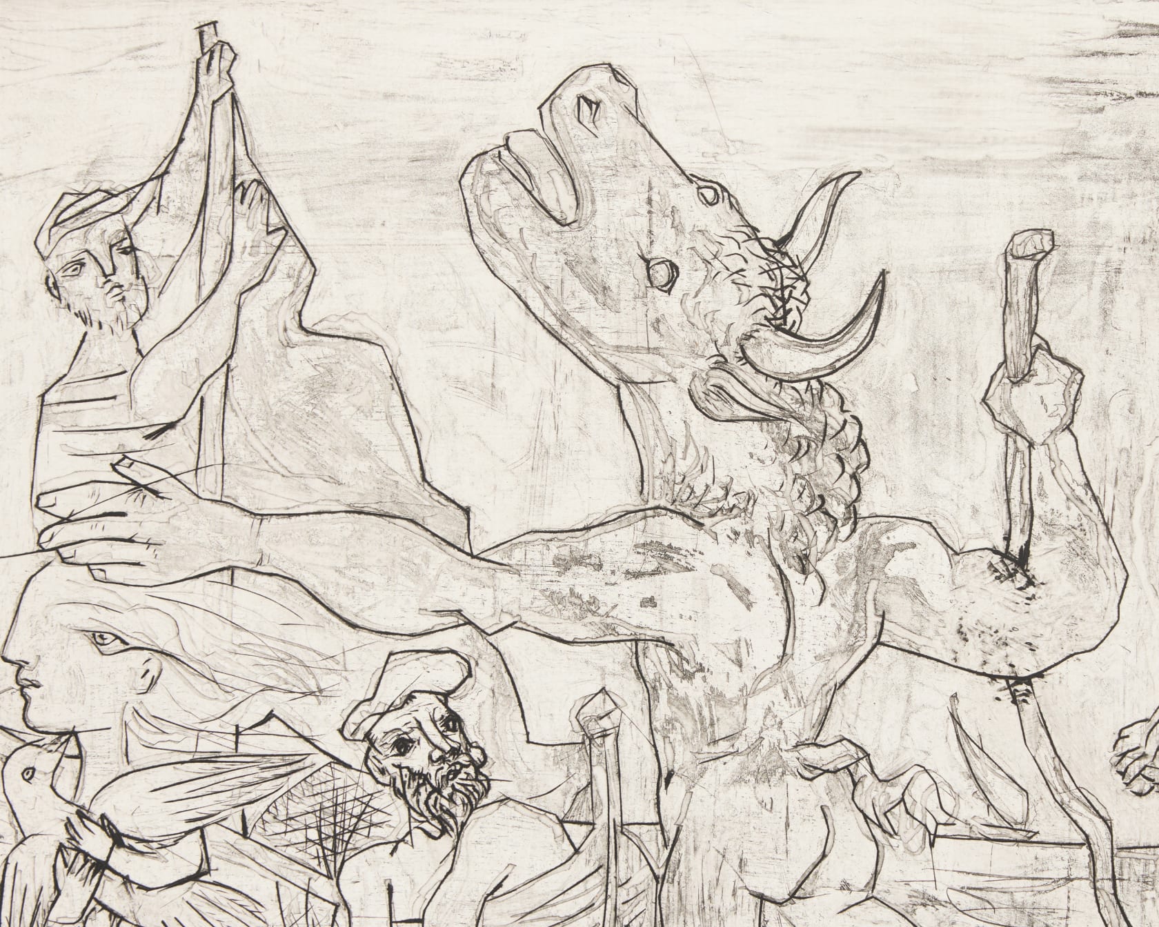 Pablo Picasso, Minotaure aveugle guidé par une fillette, III , 1934/39