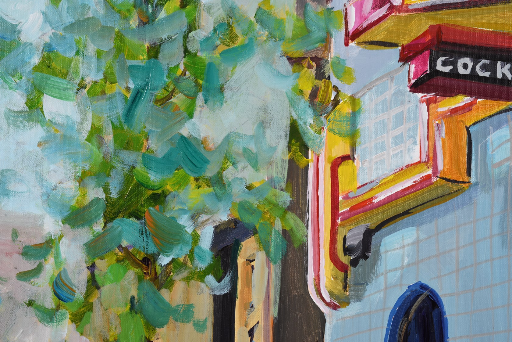 Bob Dylan Original Artwork Guthrie's Alley, Bakersfield