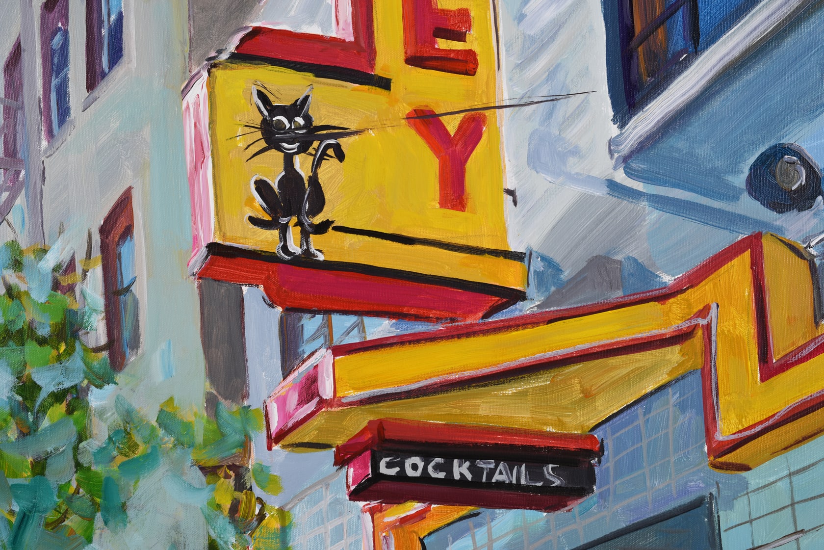 Bob Dylan Original Artwork Guthrie's Alley, Bakersfield