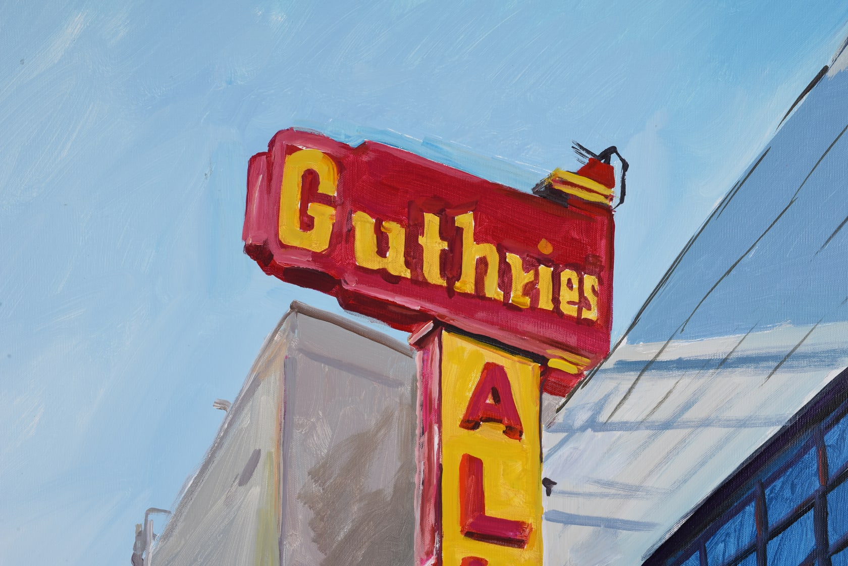 Bob Dylan Original Artwork Guthrie's Alley, Bakersfield