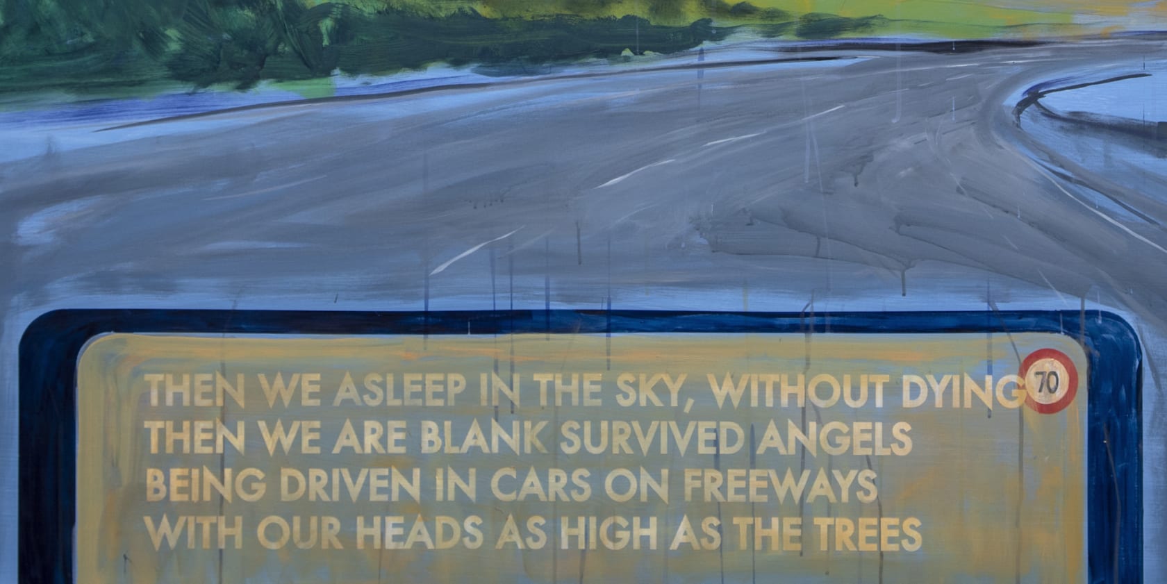 Robert Montgomery, M20 Painting (Blank Survived Angels), 2024