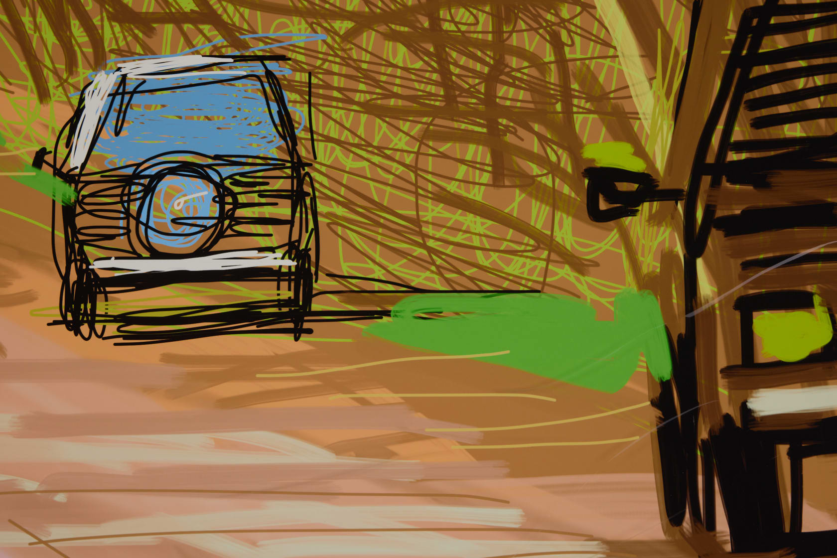 David Hockney, The Arrival of Spring in Woldgate, East Yorkshire, 5th March 2011, 2011