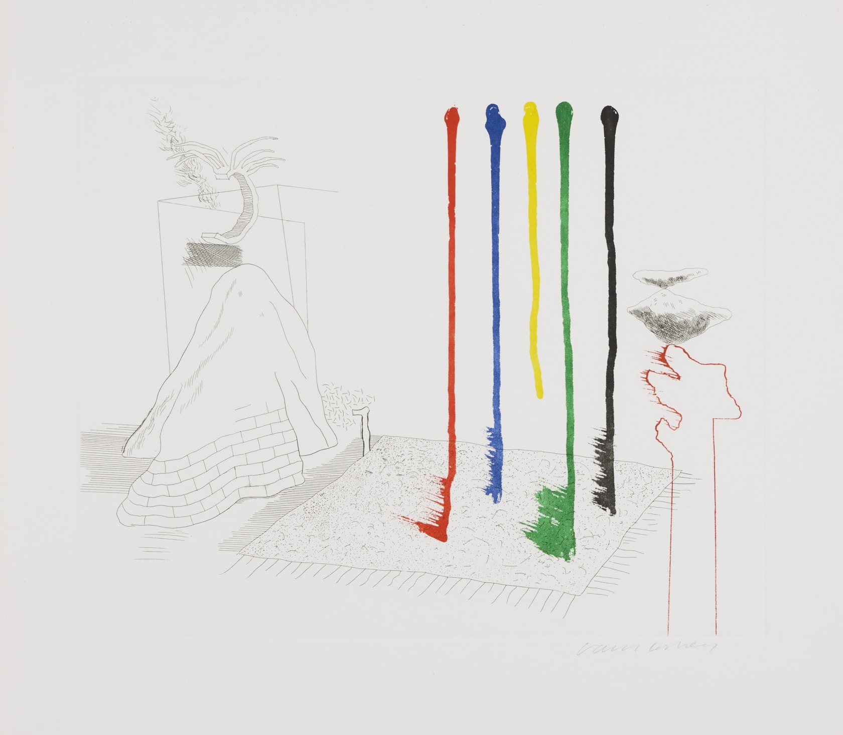 David Hockney, The Blue Guitar , 1976-77