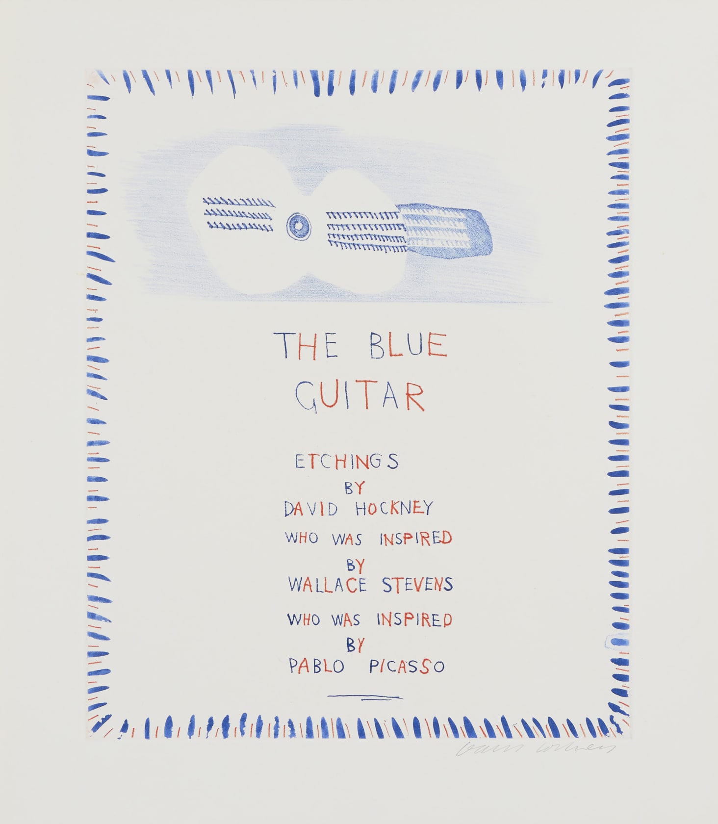 David Hockney, The Blue Guitar , 1976-77