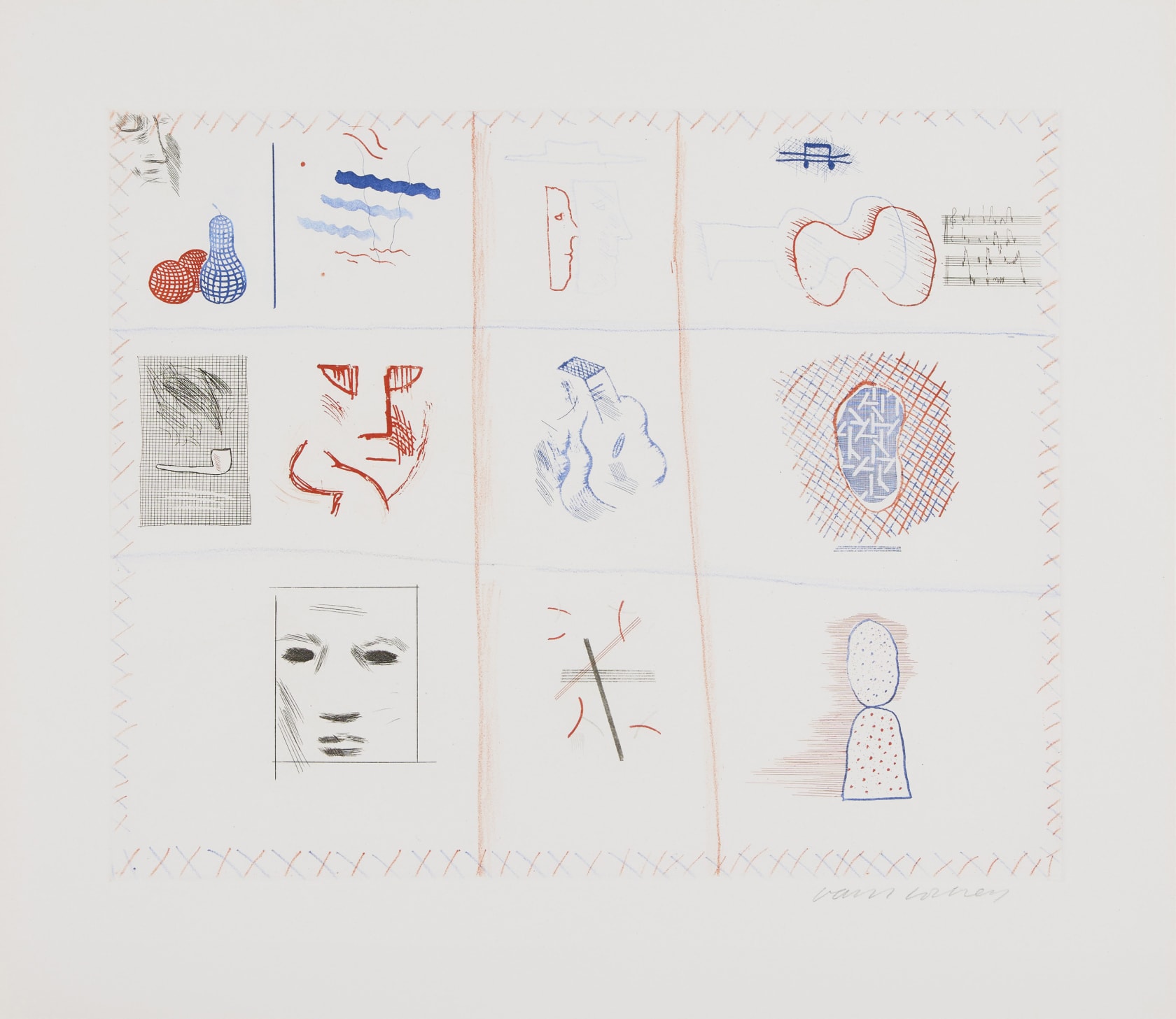 David Hockney, The Blue Guitar , 1976-77