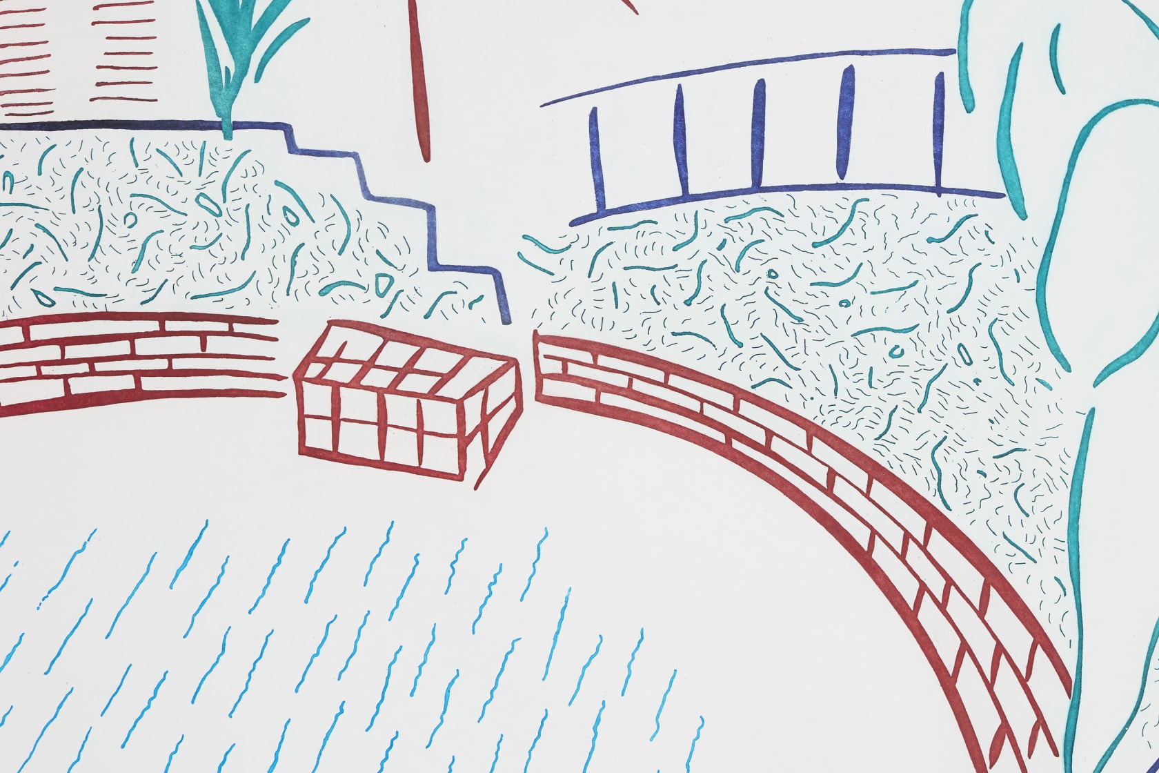David Hockney, My Pool and Terrace, 1983