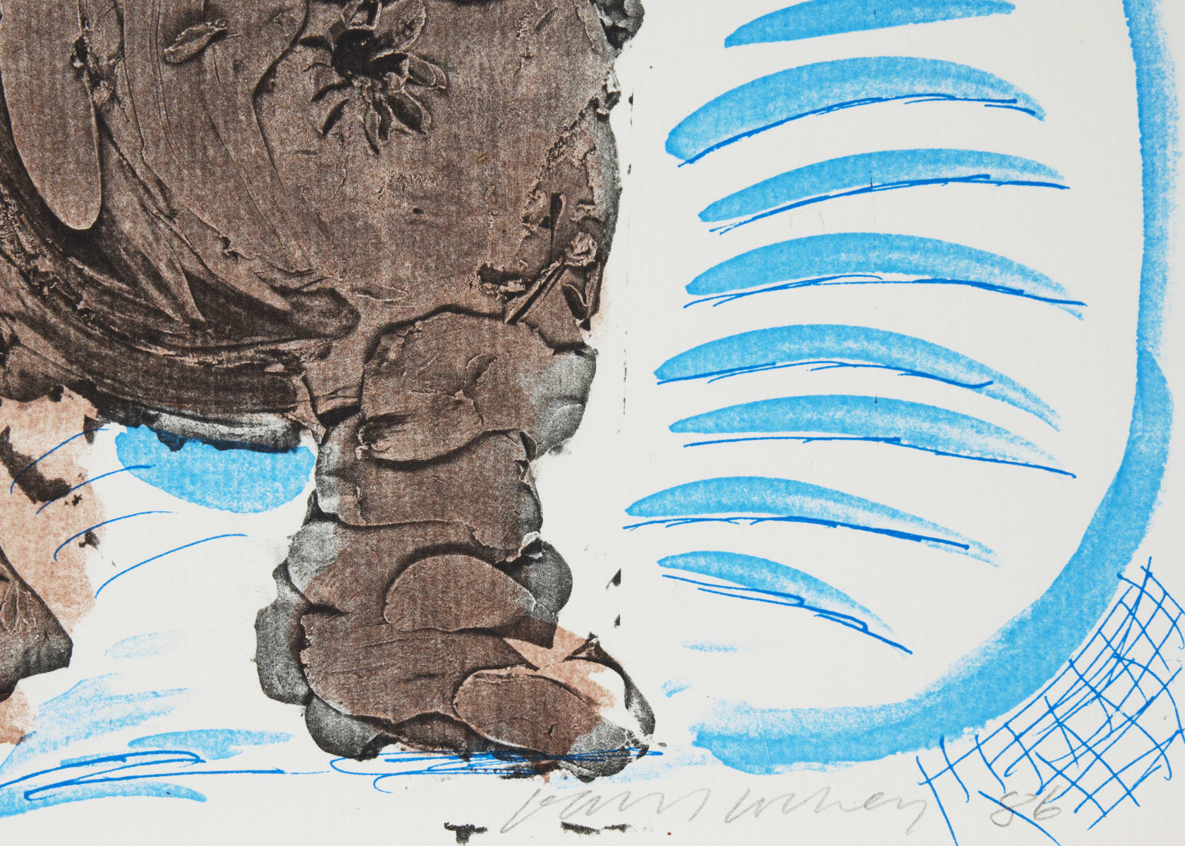 David Hockney, Stanley in a Basket, October 1986